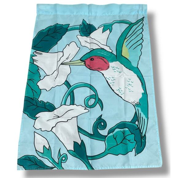 Vintage Hummingbird Flower House Garden Flag Dbl Side Pollinate New Creative 29" - Picture 3 of 12